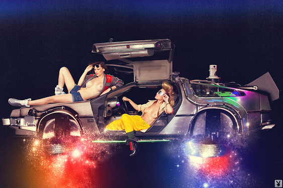 Kimberly Phillips And Jessica Danielle Back To The Future For Playboy - 07